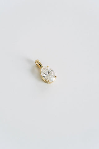 1.0 TCW Oval Moissanite Diamond Solitaire Necklace