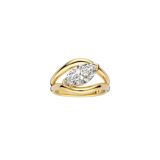 1.20 - 3.20 CT Marquise Lab Grown Diamond Unique Style Engagement Ring
