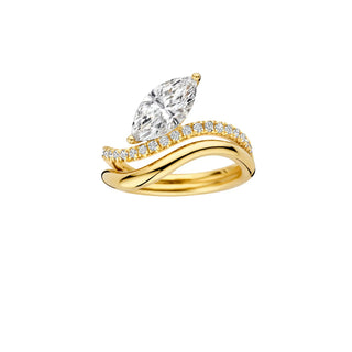 1.50-3.50 CT Marquise Cut Lab Grown Diamond Unique Style Engagement Ring