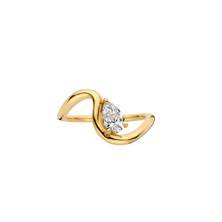 0.50 -1.50 CT pear Cut Lab Grown Diamond Unique Engagement Ring