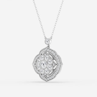 1.02 TCW Round Moissanite Diamond Cross Necklace - violetjewels