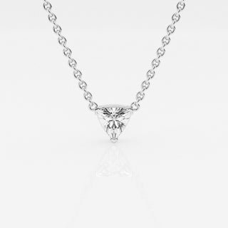 0.50 CT Trillion Moissanite Diamond Solitaire Necklace - violetjewels