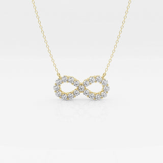 1.0 TCW Round Moissanite Diamond Infinity Necklace - violetjewels