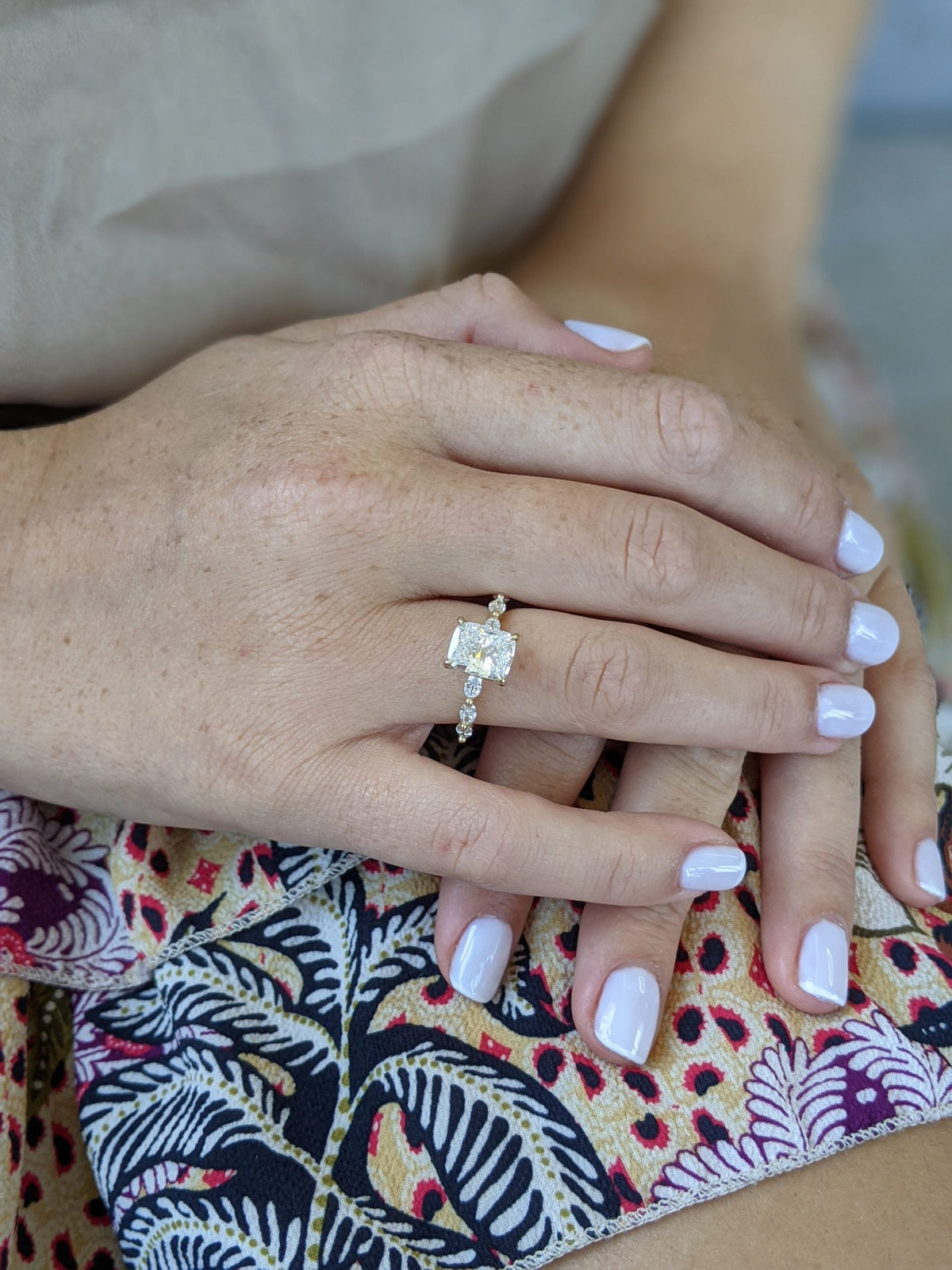 Cushion Diamond Pave Engagement Ring with elegant sparkle and refined craftsmanship