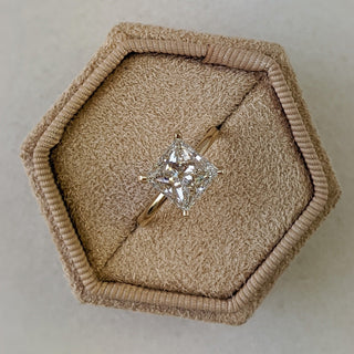 2.56ct Princess G-VS2 Diamond Solitaire Engagement Ring - violetjewels