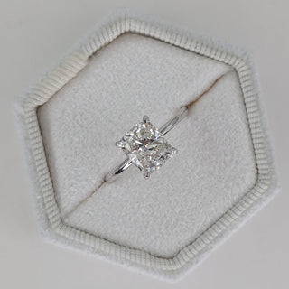 1.81ct Cushion G- VS2 Diamond Solitaire Engagement Ring - violetjewels