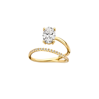 1.20 - 3.20 CT Oval Cut Lab Grown Diamond Unique Style Engagement Ring