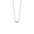 0.42 TCW Round & Pear Moissanite Diamond Two Stones Pendent Necklace - violetjewels