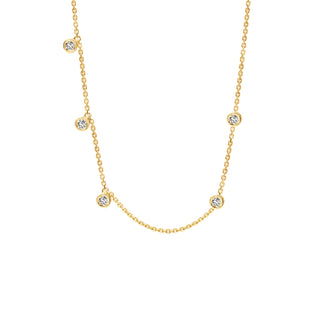 0.25 CT Round Bezel E/VS1 Lab Grown Diamond Necklace