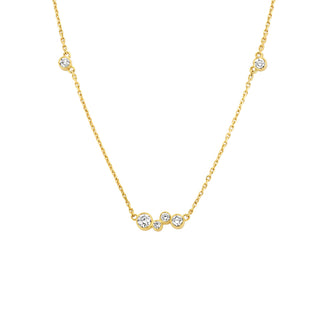 0.27 CT Round Cluster E/VS1 Lab Grown Diamond Necklace