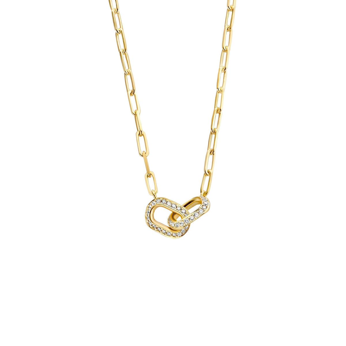 0.63 TCW Round Moissanite Diamond Unity Pendent Necklace - violetjewels