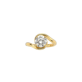 1.0 -3.0 CT Round Shaped Lab Grown Diamond Unique Style Engagement Ring