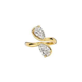 1.20 - 3.20 CT pear Lab Grown Diamond Solitaire Style Engagement Ring