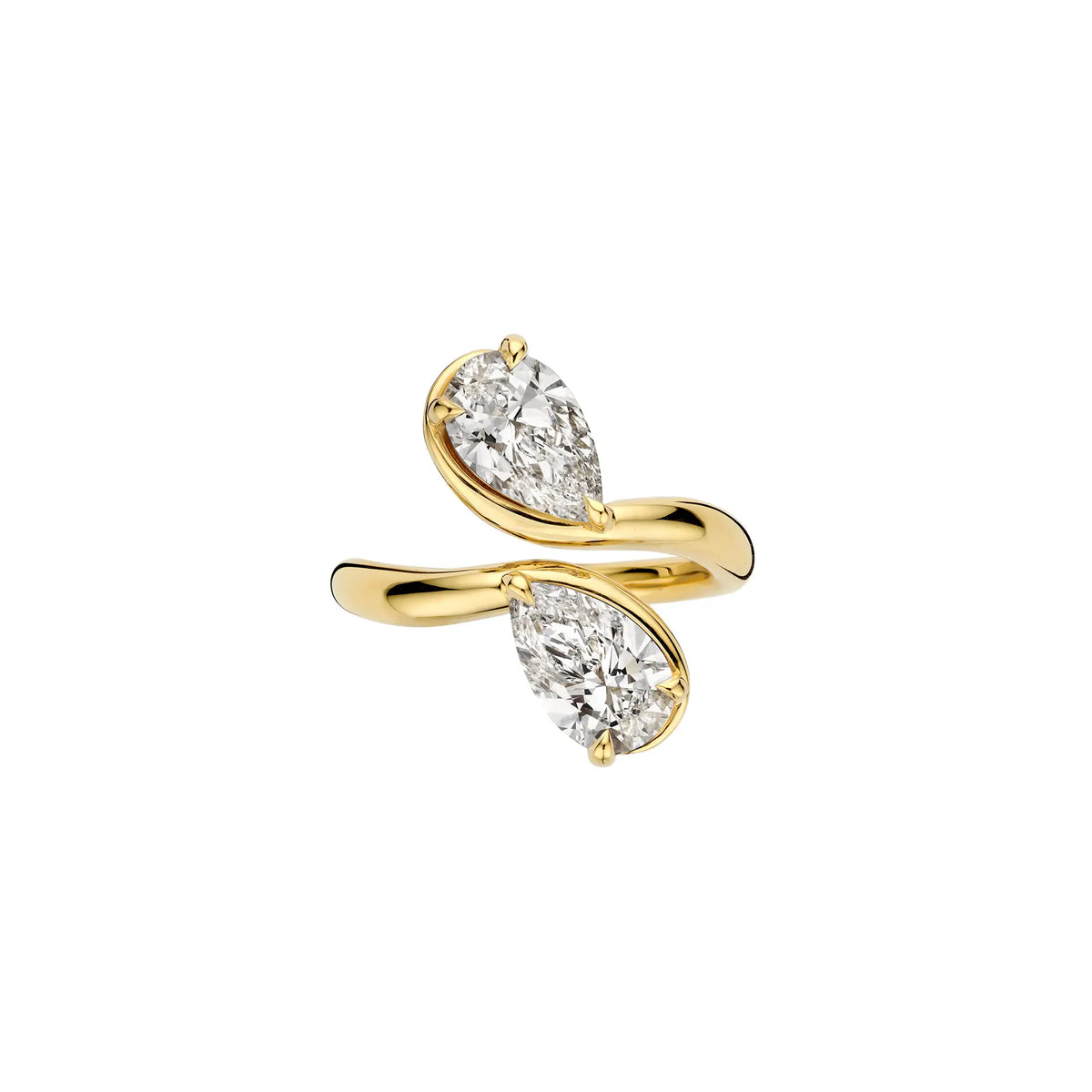 1.20 - 3.20 CT pear Lab Grown Diamond Solitaire Style Engagement Ring