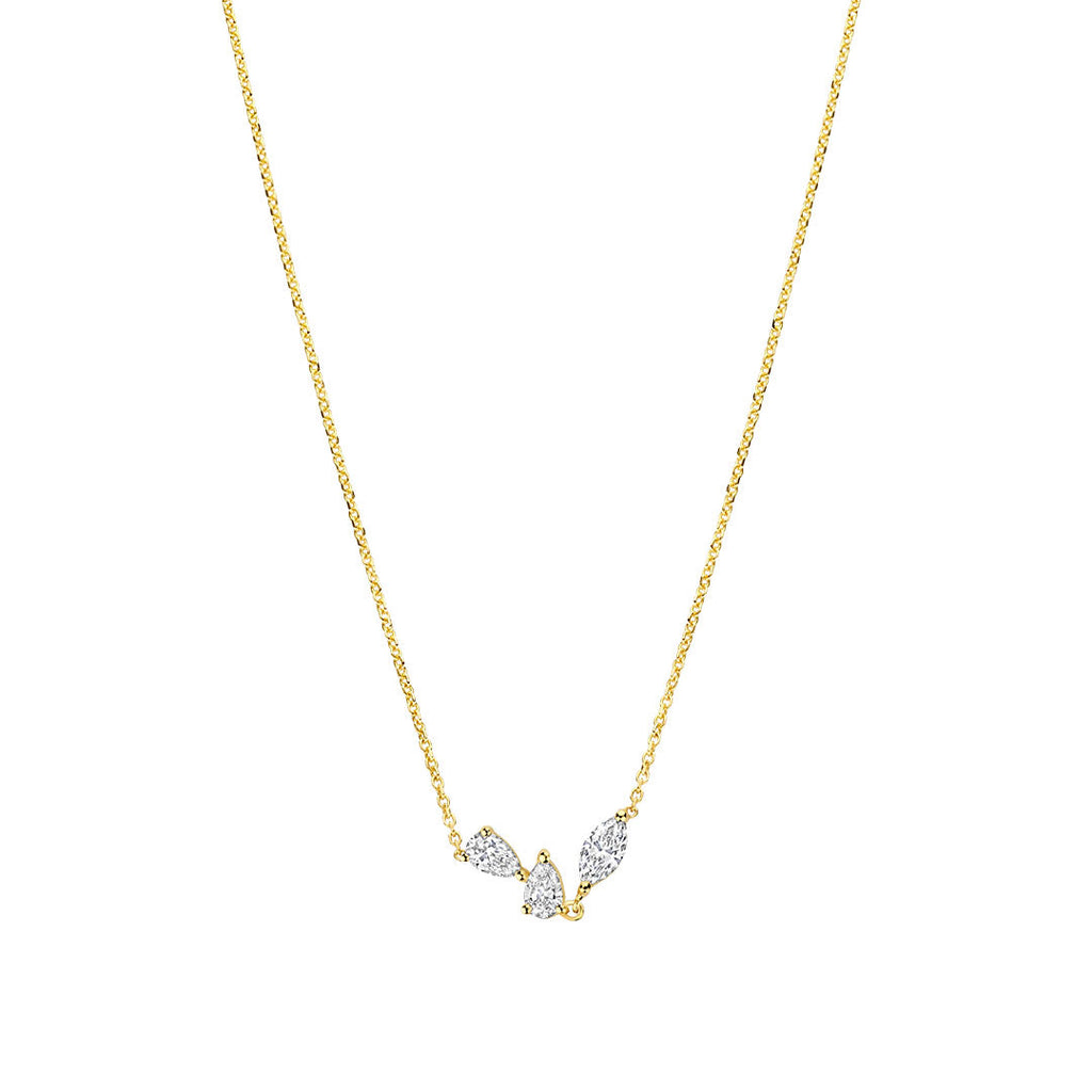 0.48 TCW Pear & Marquise Moissanite Diamond Multi Stones Pendent Necklace - violetjewels