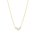 0.48 TCW Pear & Marquise Moissanite Diamond Multi Stones Pendent Necklace - violetjewels