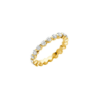 1.0 TCW Round Lab Grown Diamond Bubble Prong Eternity Wedding Band