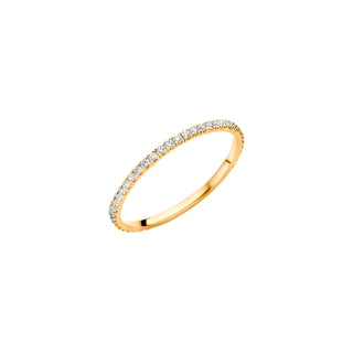 0.40 TCW Round Lab Grown Diamond Minimalist Full Eternity Wedding Band