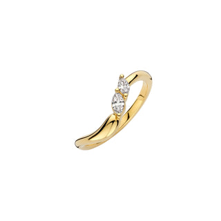 0.20 TCW Marquise Diamond Two Stone Wedding Band