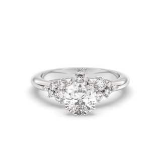 1.5 CT Pear F-VS1 Diamond Cluster Engagement Ring