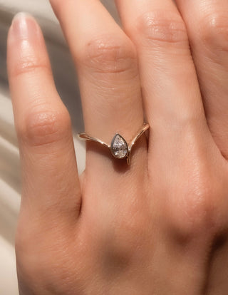 0.50 -1.50 CT Pear Cut Lab Grown Diamond Solitaire Engagement Ring