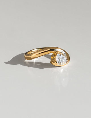 0.75-1.50 CT Pear Cut Lab Grown Diamond Solitaire Engagement Ring