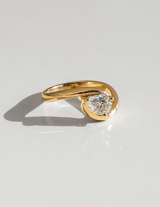 0.75-1.50 CT Pear Cut Lab Grown Diamond Solitaire Engagement Ring