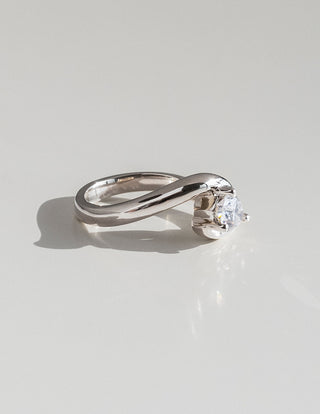 0.75-1.50 CT Pear Cut Lab Grown Diamond Solitaire Engagement Ring
