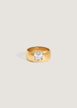 1.50 -3.50 CT Asscher CVD Diamond Unique Setting Engagement Ring