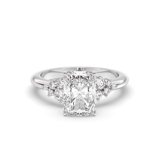 2.0 CT Radiant F-VS1 Diamond Cluster Engagement Ring