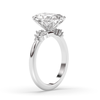 2.0 CT Radiant F-VS1 Diamond Cluster Engagement Ring