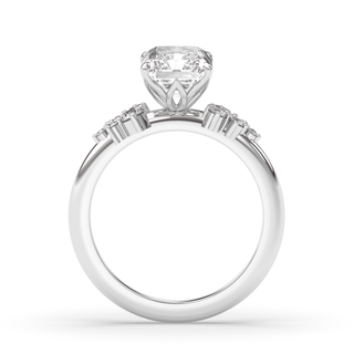 2.0 CT Radiant F-VS1 Diamond Cluster Engagement Ring