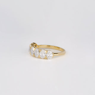 1.70 TCW Oval Lab Grown Diamond Half Eternity Wedding Band