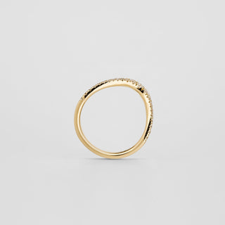 0.40 TCW Round Lab Grown Diamond Curved Wedding Band