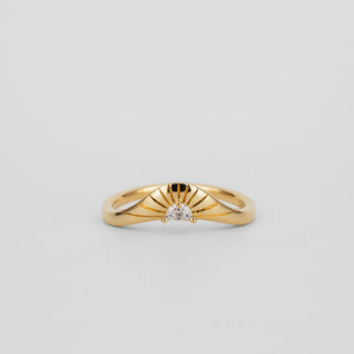 0.70 TCW Half Moon Lab Grown Diamond Curved Wedding Band