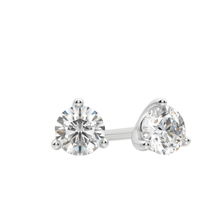 0.50 CT-4.0 CT Round Solitaire F/VS Lab Grown Diamond Earrings - violetjewels