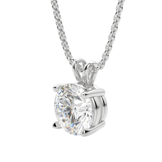 0.25-1.0 CT Round Solitaire F/VS Lab Grown Diamond Necklace - violetjewels