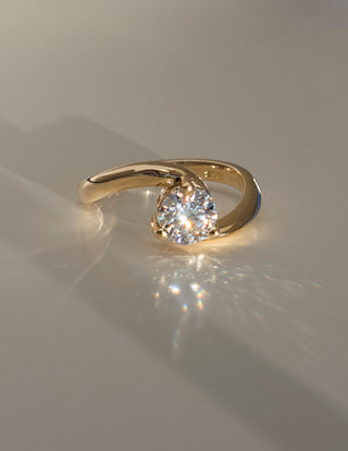 1.0 -1.50 CT Round Cut Lab Grown Diamond Solitaire Engagement Ring
