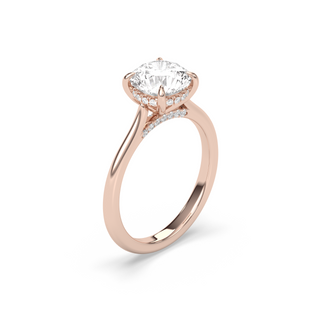 1.3 CT Round F-VS1 Diamond Hidden Halo Engagement Ring