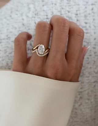 1.50- 3.0  CT Marquise Cut  Lab Grown Diamond Solitaire Setting Bridal Set