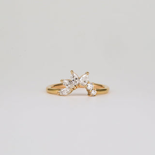 0.40 TCW Round, Pear & Marquise Lab Grown Diamond Curve Wedding Band
