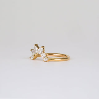 0.40 TCW Round, Pear & Marquise Lab Grown Diamond Curve Wedding Band
