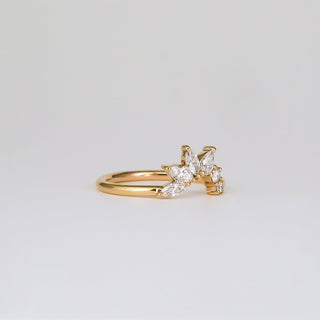 0.40 TCW Round, Pear & Marquise Lab Grown Diamond Curve Wedding Band