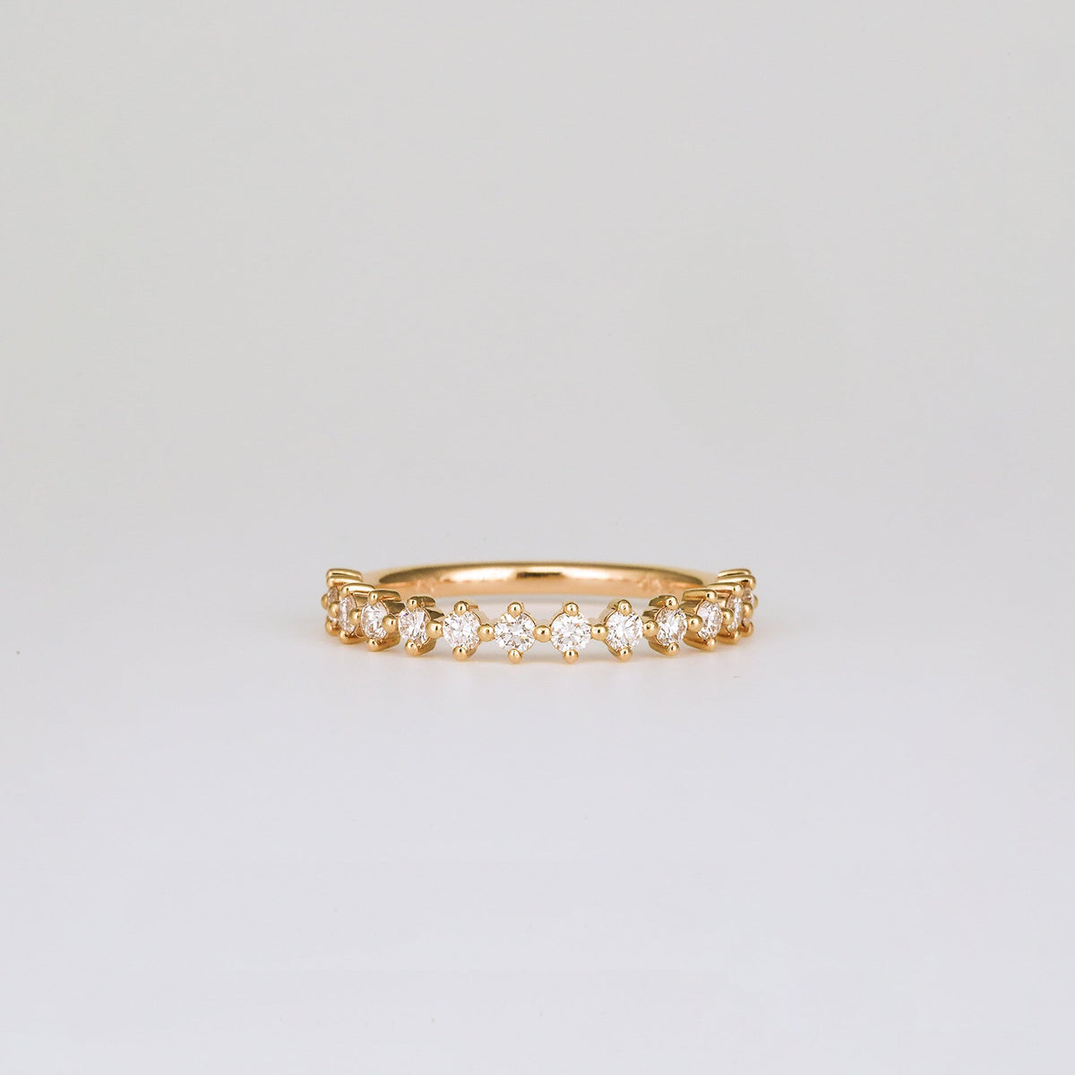 0.38 TCW Round Lab Grown Diamond Dainty Wedding Band