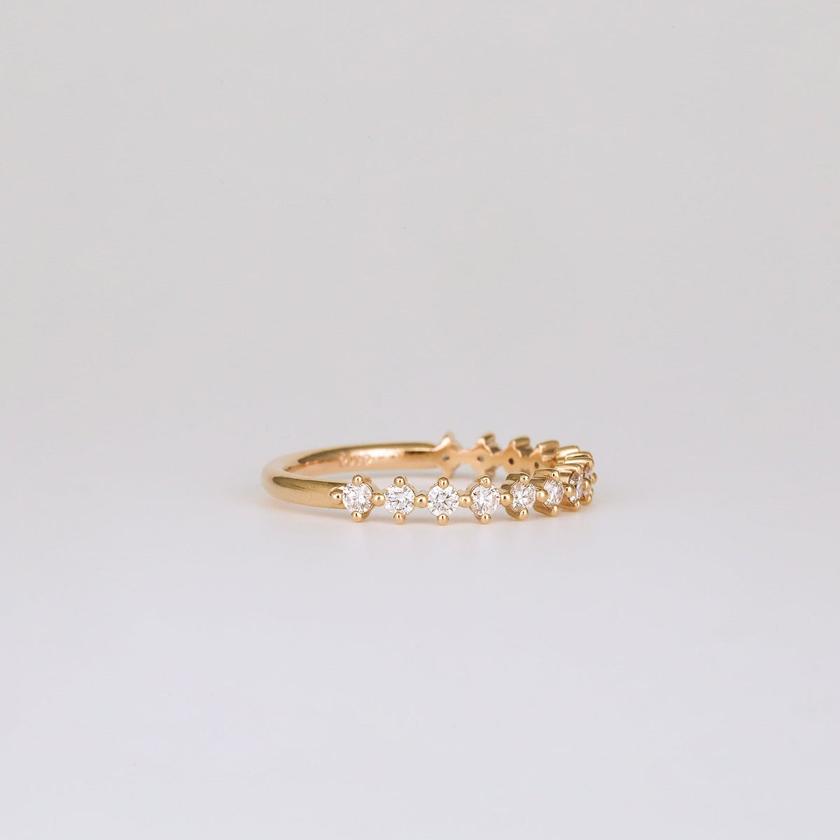 0.38 TCW Round Lab Grown Diamond Dainty Wedding Band