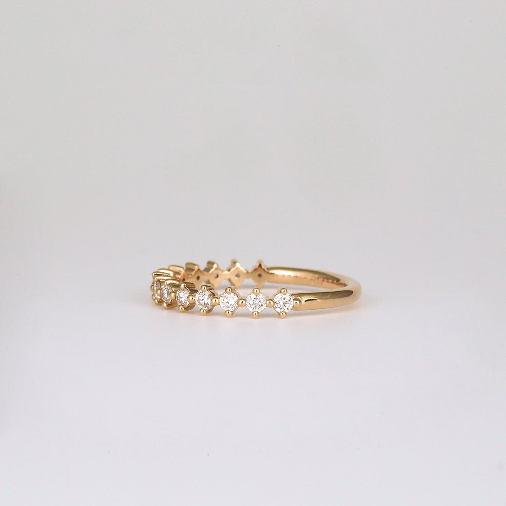 0.38 TCW Round Lab Grown Diamond Dainty Wedding Band