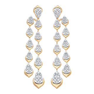 1.74 TCW Round Moissanite Diamond Drop Earrings - violetjewels