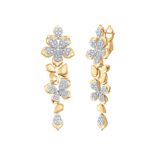 2.17 TCW Round Moissanite Diamond Drop Earrings - violetjewels