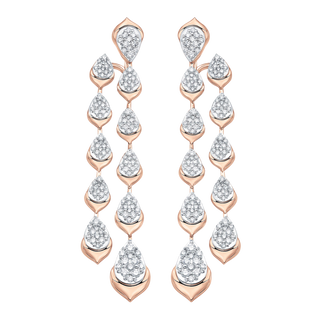 1.74 TCW Round Moissanite Diamond Drop Earrings - violetjewels