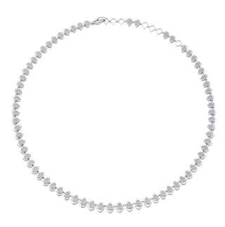 3.50 TCW Round Moissanite Diamond Choker Necklace - violetjewels